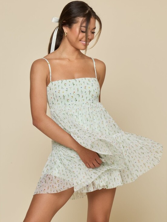 POPFLEX Dresses & Skirts - Popflex Pirouette Babydoll Dress Meadow Medium M Romance Blogilates Coquette
